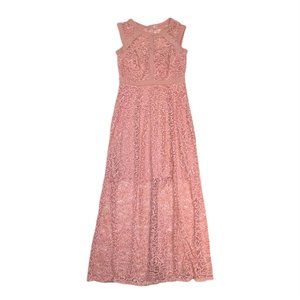 ENFOCUS STUDIO Mauve Lace Short Sleeve Maxi Dress (Size 8)